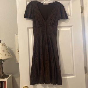 Chocolate Brown tiny polka dot dress